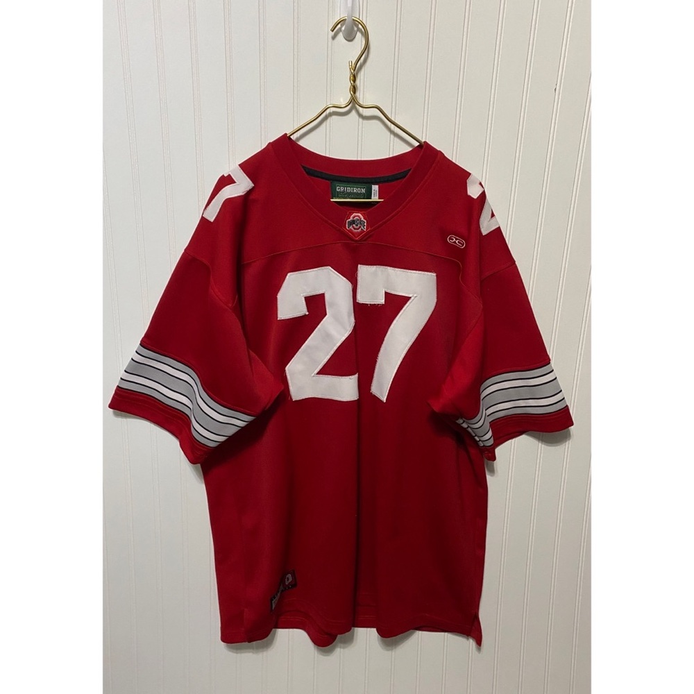Ohio State Eddie George Headmaster Campuswear Red Jersey Adult Mens Size XXL